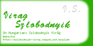 virag szlobodnyik business card